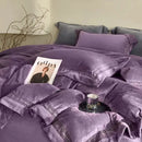 GobekUsa Cozy Velvet Lace Bedding Set: Duvet Cover, Sheet, Pillowcases - 4Pcs Warm & Stylish