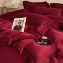 GobekUsa Cozy Velvet Lace Bedding Set: Duvet Cover, Sheet, Pillowcases - 4Pcs Warm & Stylish