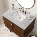 James Martin Amberly 36" Dual Mount Single Bathroom Vanity, Mid-Century Walnut
