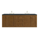 James Martin Laurent 72" Dual Mount Double Bathroom Vanity, Honey Oak