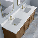 James Martin Brittany 72" Double Bathroom Vanity, Pecan