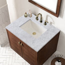 James Martin Amberly 30" Dual Mount Single Bathroom Vanity, Mid-Century Walnut