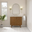 James Martin Laurent 36" Dual Mount Single Bathroom Vanity, Honey Oak