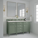 James Martin Brittany 60" Double Bathroom Vanity, Smokey Celadon