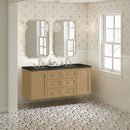James Martin Laurent 60" Dual Mount Double Bathroom Vanity, Light Natural Oak