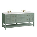 James Martin Breckenridge 72" Double Bathroom Vanity, Smokey Celadon