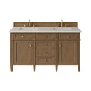 James Martin Brittany 60" Double Bathroom Vanity, Pecan