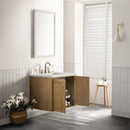 James Martin Laurent 30" Dual Mount Single Bathroom Vanity, Light Natural Oak