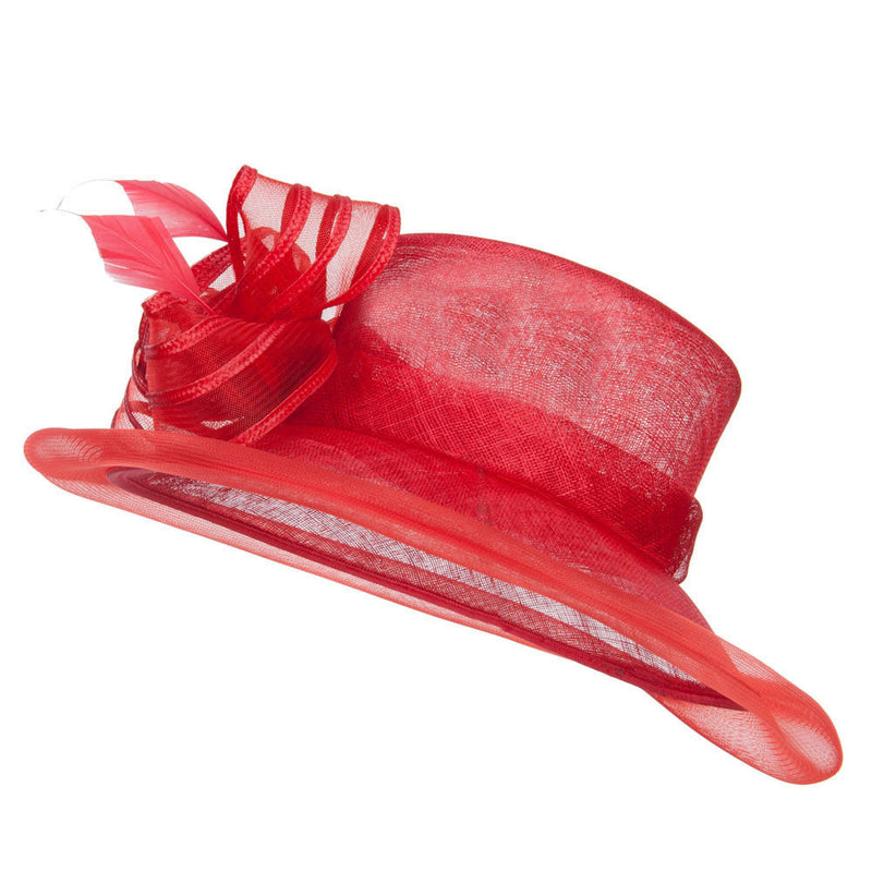 Crin Flower Feathers Sinamay Hat 3