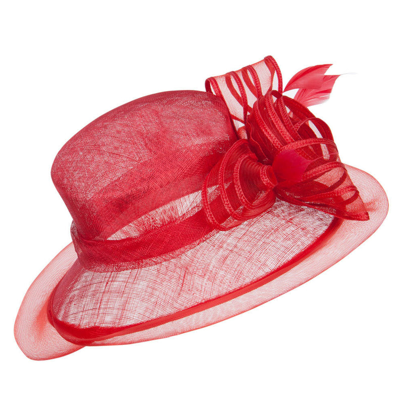Crin Flower Feathers Sinamay Hat 3