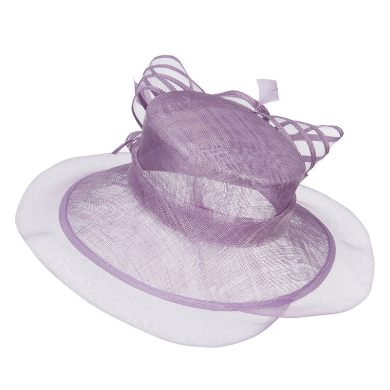 Crin Flower Feathers Sinamay Hat 3
