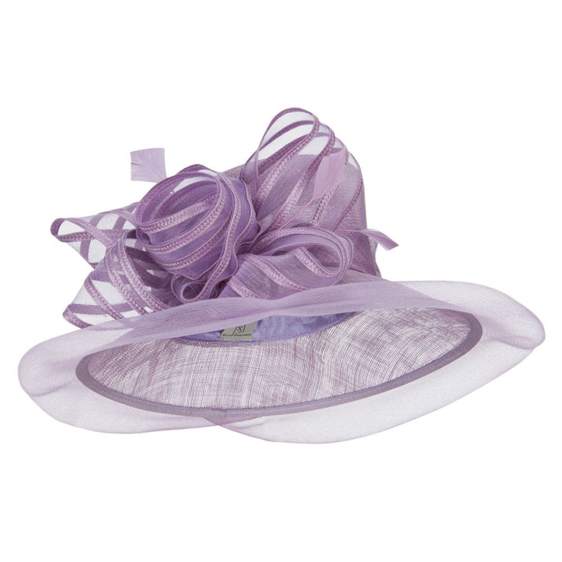Crin Flower Feathers Sinamay Hat 3