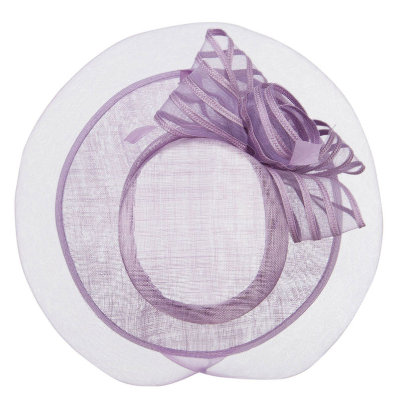 Crin Flower Feathers Sinamay Hat 3
