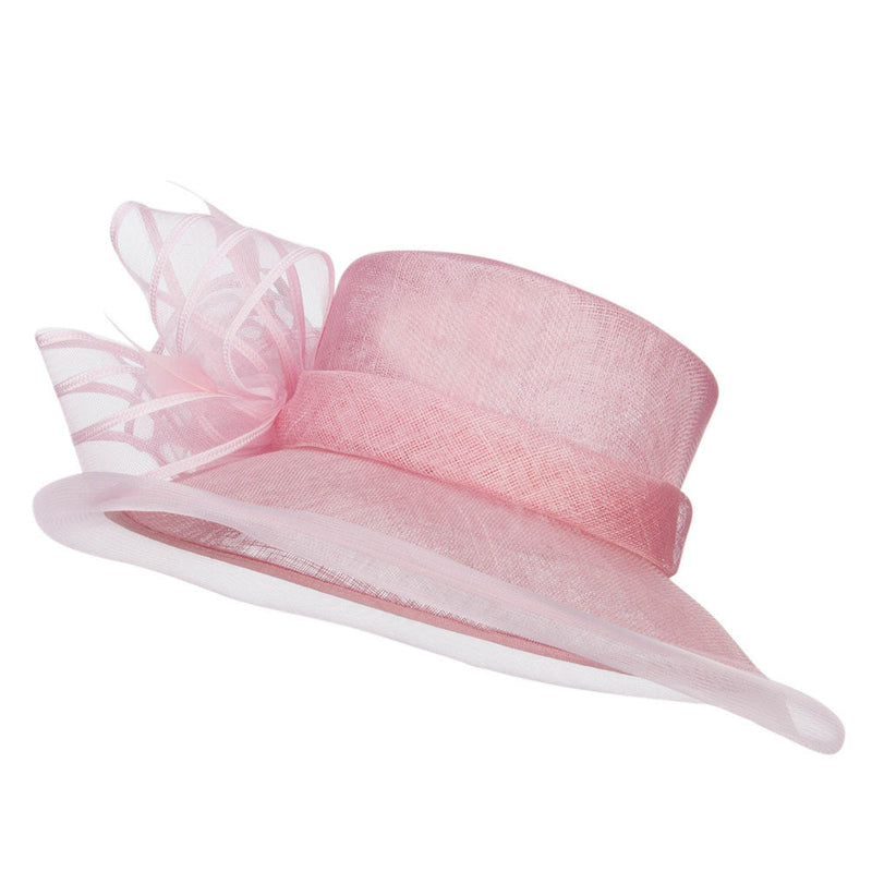 Crin Flower Feathers Sinamay Hat 3