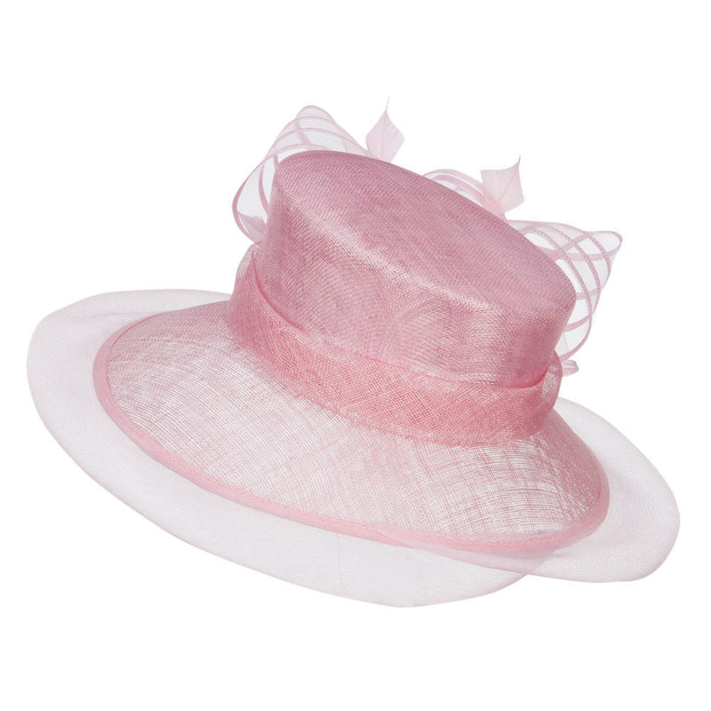 Crin Flower Feathers Sinamay Hat 3