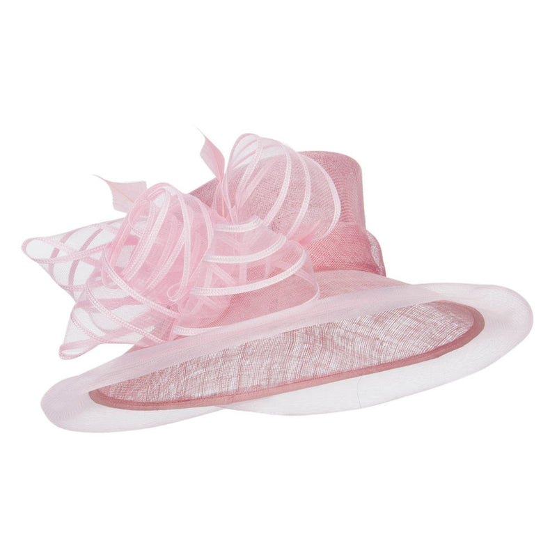 Crin Flower Feathers Sinamay Hat 3
