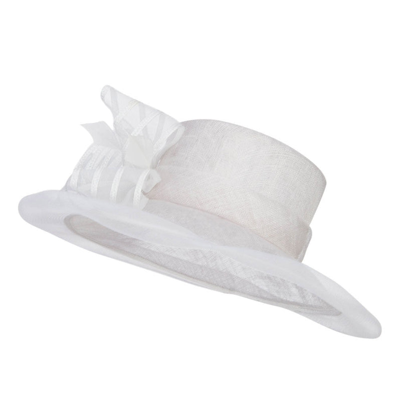 Crin Flower Feathers Sinamay Hat 3