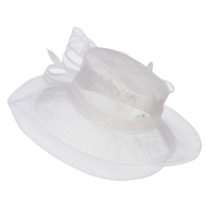 Crin Flower Feathers Sinamay Hat 3