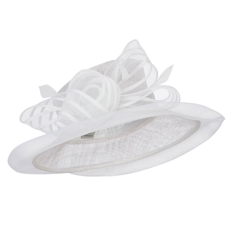 Crin Flower Feathers Sinamay Hat 3