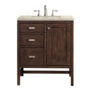 James Martin Addison 30" Single Bathroom Vanity, Mid-Century Acacia