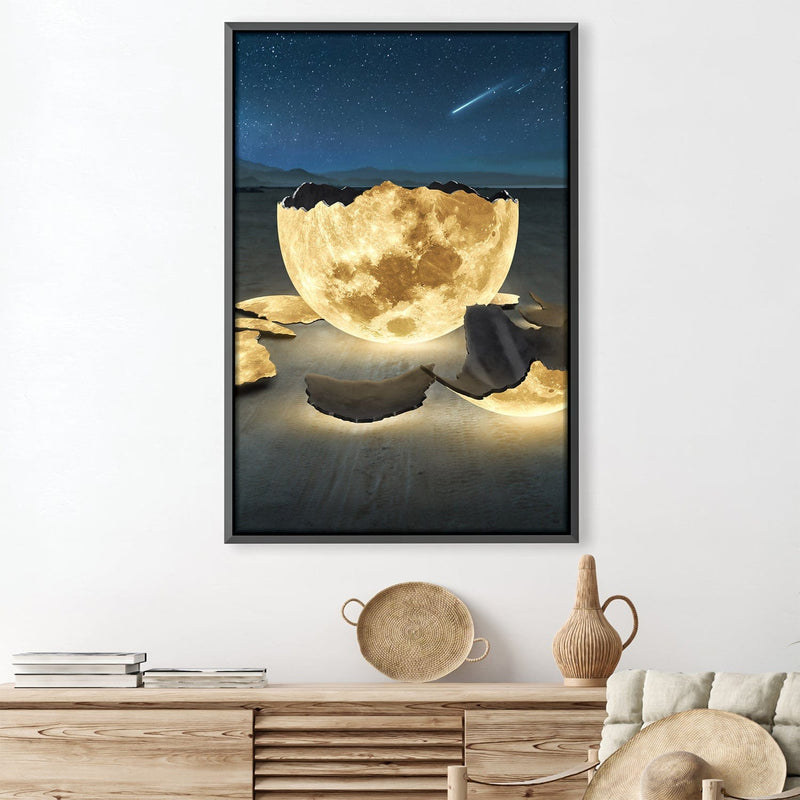 Cracked Moon Canvas