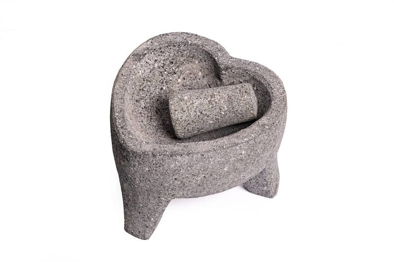 Craft by Order- Heart Molcajete 8" with Three Legs Volcanic Stone