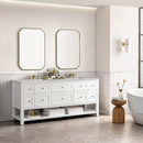 James Martin Breckenridge 72" Double Bathroom Vanity, Bright White