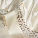 GobekUsa Brocade Lace Edge Egyptian Cotton Bedding Set - 4Pcs