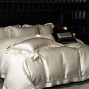 GobekUsa Brocade Lace Edge Egyptian Cotton Bedding Set - 4Pcs