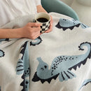 GobekUsa Cute Sea Horse Cotton Blanket