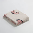GobekUsa Cute Sea Horse Cotton Blanket