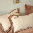 GobekUsa Embroidered Imitation Cashmere Bedding Set for Queen Bed Warm Winter Cozy Set