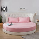 GobekUsa Cotton Round Fitted Bed Sheet Set with Pillowcases