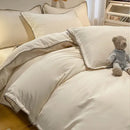 GobekUsa Cozy Shell Edges Bedding Set: Soft Duvet & Fitted Sheet for Autumn/Winter