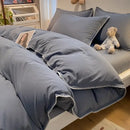 GobekUsa Cozy Shell Edges Bedding Set: Soft Duvet & Fitted Sheet for Autumn/Winter