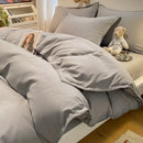 GobekUsa Cozy Shell Edges Bedding Set: Soft Duvet & Fitted Sheet for Autumn/Winter