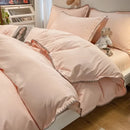 GobekUsa Cozy Shell Edges Bedding Set: Soft Duvet & Fitted Sheet for Autumn/Winter