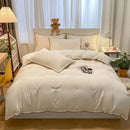 GobekUsa Cozy Shell Edges Bedding Set: Soft Duvet & Fitted Sheet for Autumn/Winter