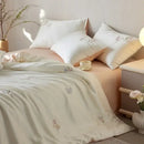 GobekUsa Cartoon Embroidery Comforter Set with Silky Cooling Touch Fitted Sheet - Luxury Rayon Bedding Set