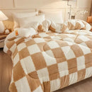 GobekUsa Cozy Checkerboard Cashmere Weighted Blanket for Ultimate Winter Warmth