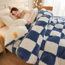 GobekUsa Cozy Checkerboard Cashmere Weighted Blanket for Ultimate Winter Warmth