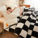 GobekUsa Cozy Checkerboard Cashmere Weighted Blanket for Ultimate Winter Warmth