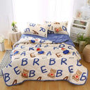 GobekUsa Bear Quilt & Pillowcase Set - Soft & Breathable Summer Bedding