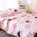 GobekUsa Bear Quilt & Pillowcase Set - Soft & Breathable Summer Bedding