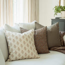 Anais Peach Floral Pillow Cover