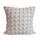 Cream bubble plaid cushion cover living room textured pillow case by Decorbites