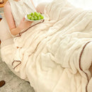 GobekUsa Bubble Velvet Woolen Sofa Blanket - Soft & Warm Multi-Purpose Cover