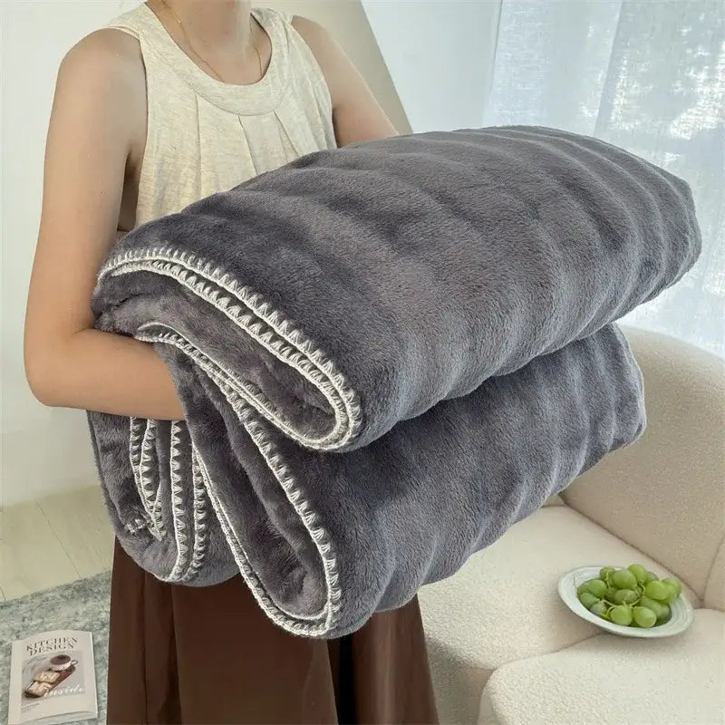 GobekUsa Bubble Velvet Woolen Sofa Blanket - Soft & Warm Multi-Purpose Cover, photo 15 of 18