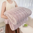 GobekUsa Bubble Velvet Woolen Sofa Blanket - Soft & Warm Multi-Purpose Cover