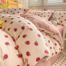 GobekUsa Cartoon Pattern Cotton Bedding Set with Double-Layer Quilt Cover & Super Soft Bedsheet